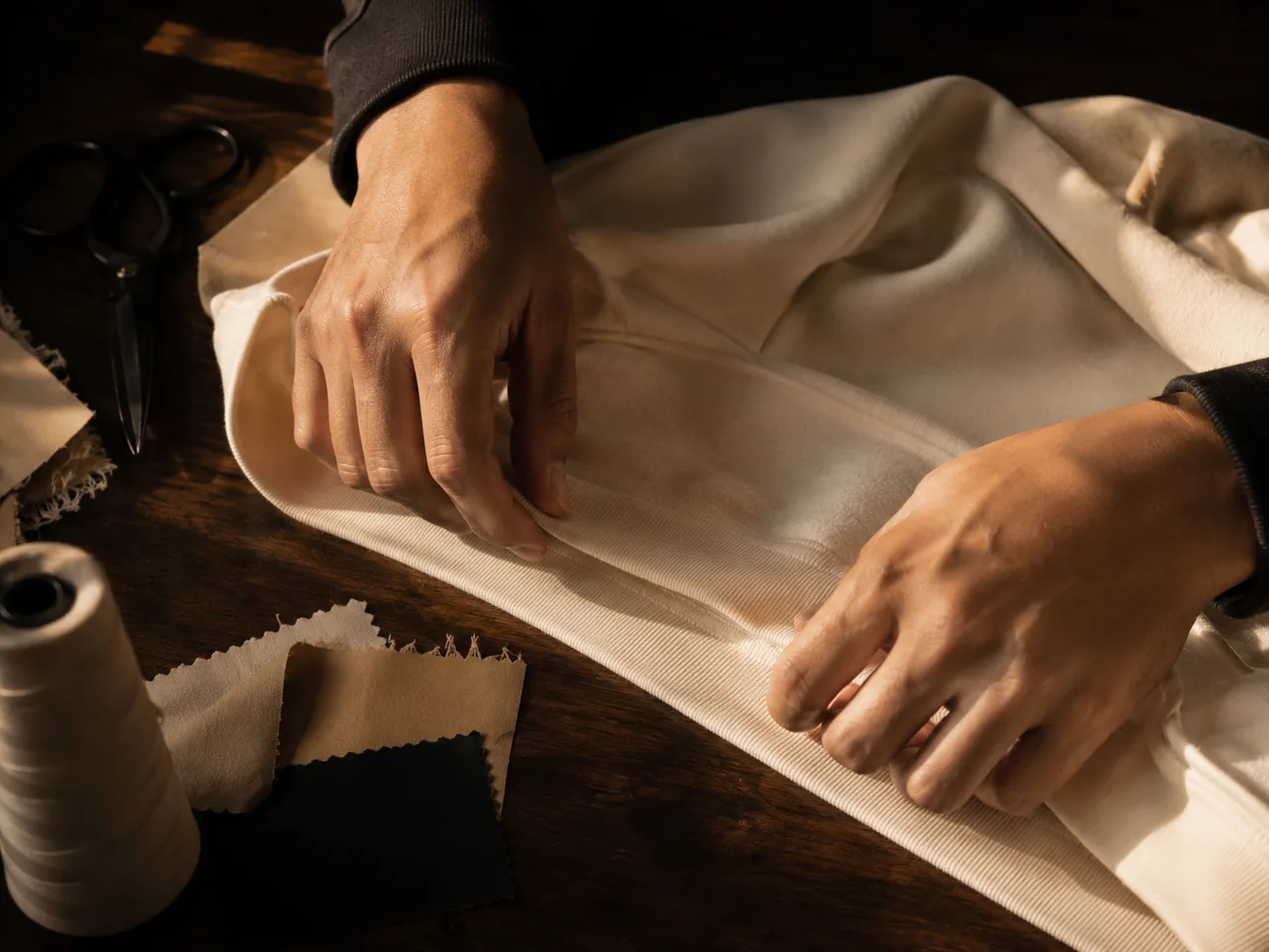 Roupas feitas à mão, na prática